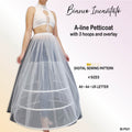 A-line Trapeze Petticoa: 3 Hoops and Tulle Overlay