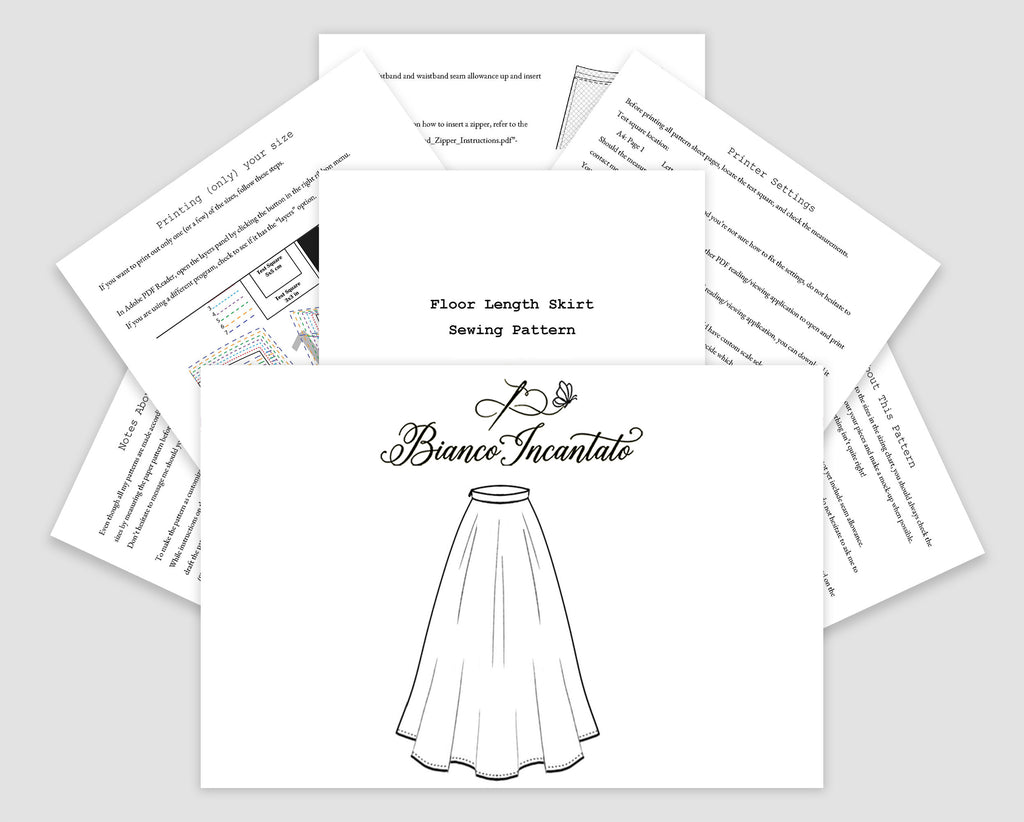 Floor Length Wedding or Evening Dress Skirt