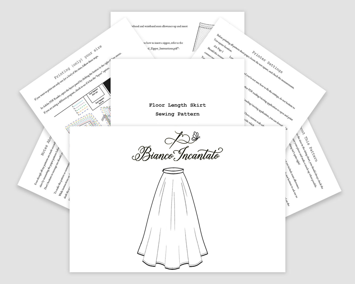 Floor Length Wedding or Evening Dress Skirt