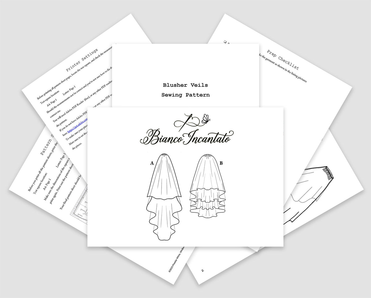 Blusher Veil Bundle, Long Two Tier & Short Four Tier